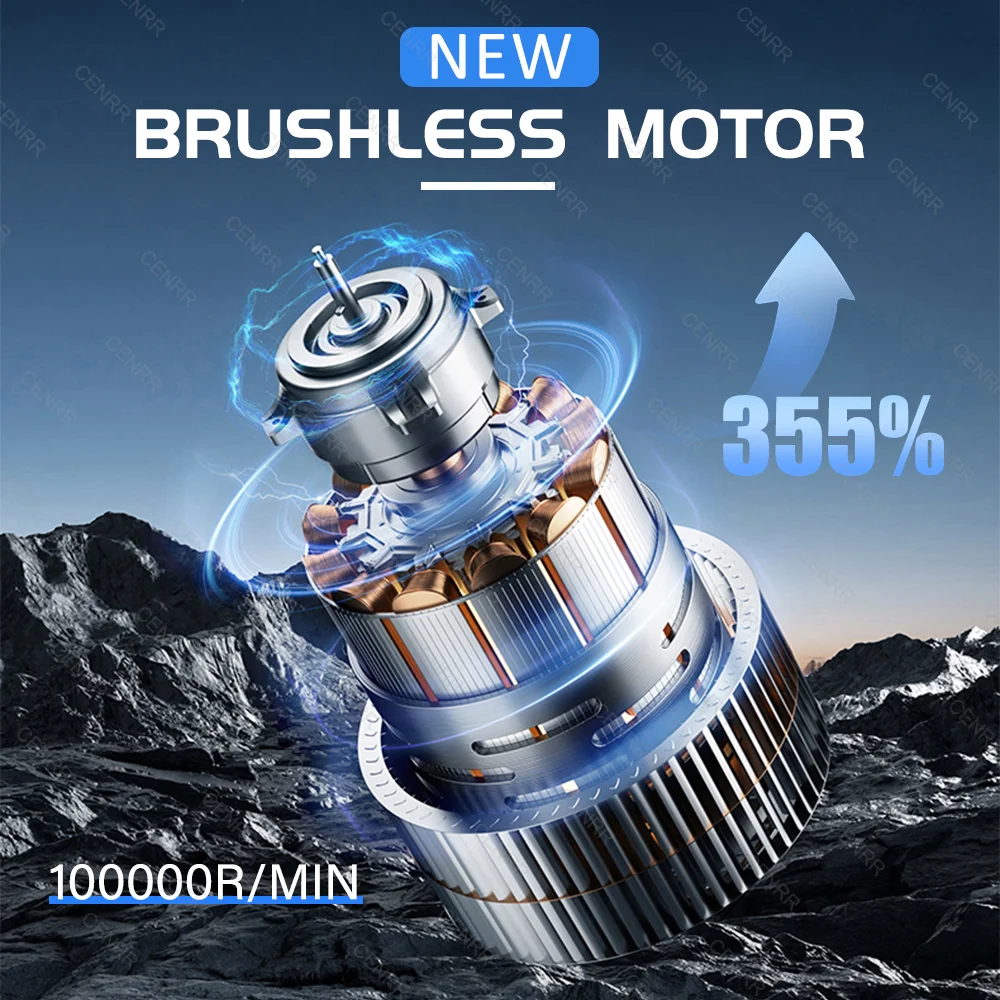 Mini Car Vacuum Cleaner 998000PA Cordless Powerful for Home Handheld Blower Car Cleaner Portable Car Vacuum Cleaner 5