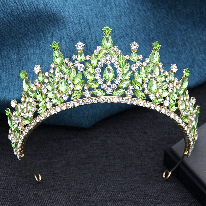 Metal Hair Accessories Hair Accessories Exquisite Black Crystal Bridal Tiaras Crowns Queen Bride Headwear Prom Wedding Crown Hair Jewelry