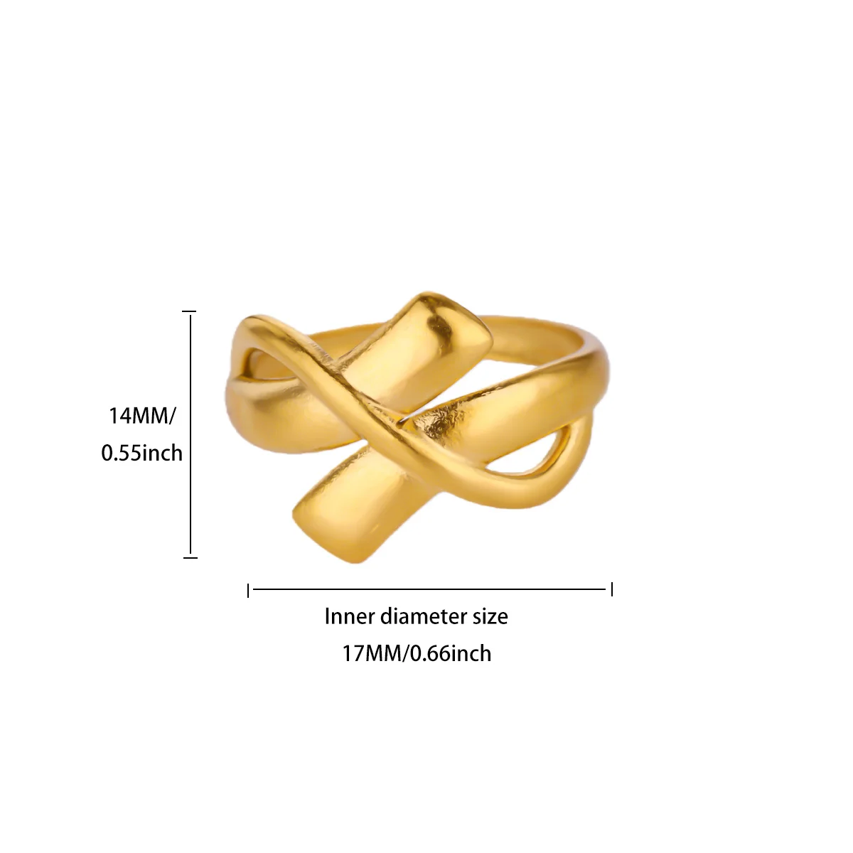Minimalist Geometric Cross-Over Rings for Women