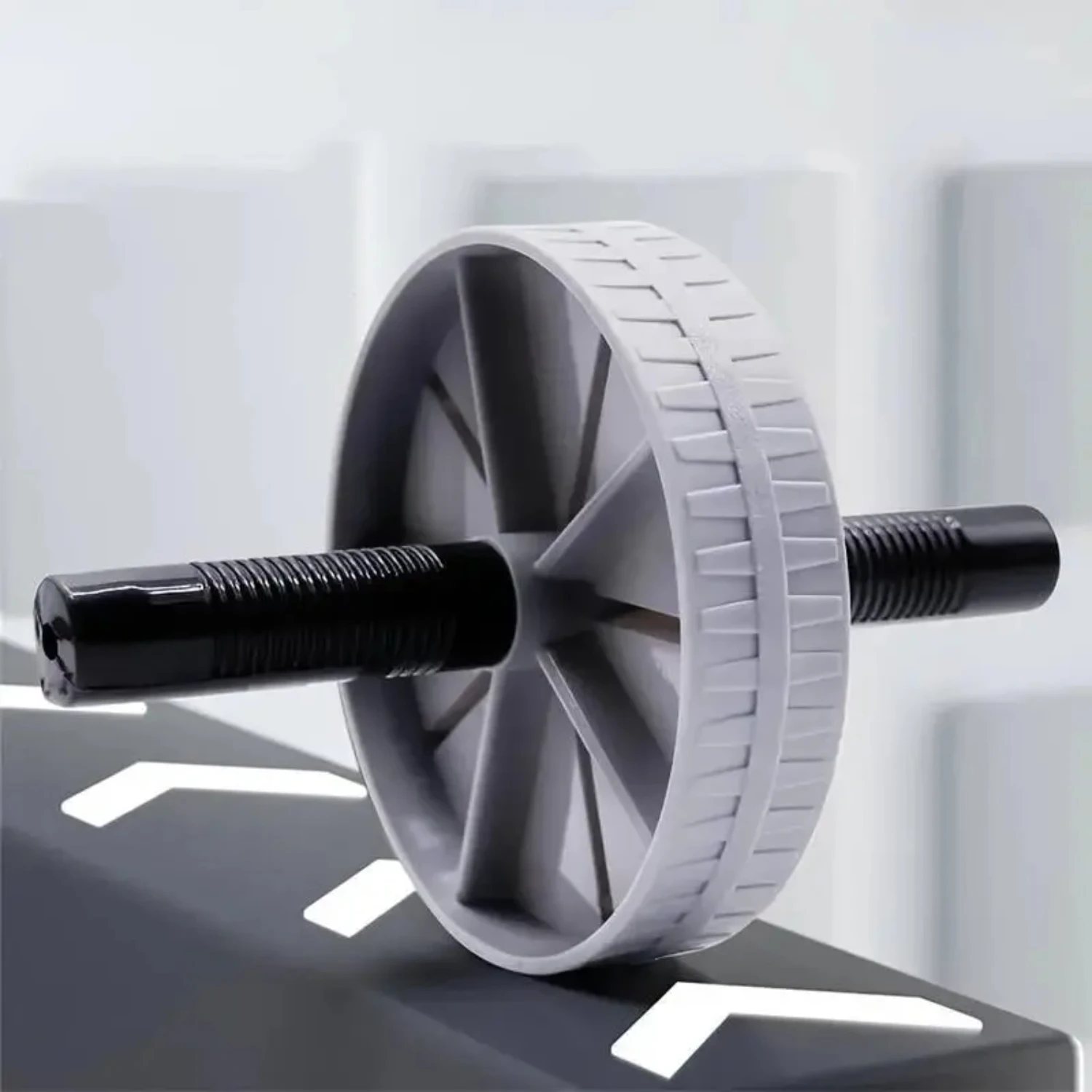 New 1 Household Silent Abdominal Workout Roller, Abdominal Exercise Wheel Workout Body Building, Waist & Tummy Slimming