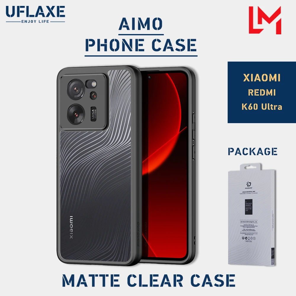

UFLAXE AIMO Shockproof Hard Case for Xiaomi Redmi K60 Ultra Matte Clear Full Protection Cover anti-yellow Protective Casing