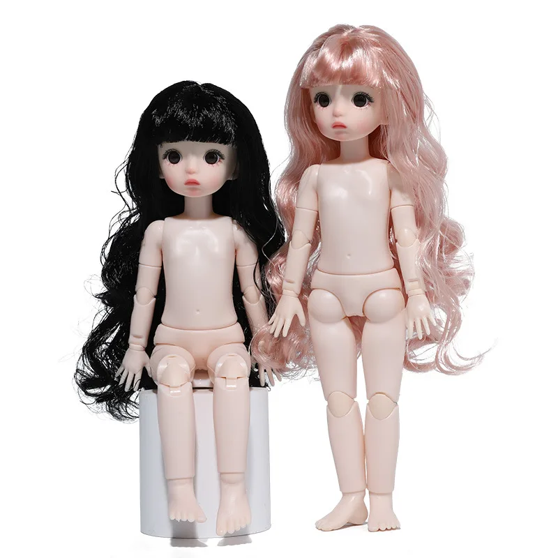 22 Joint Movable 6 points Body Girl DIY Dress Up Doll Fashionable 30cm Bjd Peach Doll Toy Children's Birthday Gift New