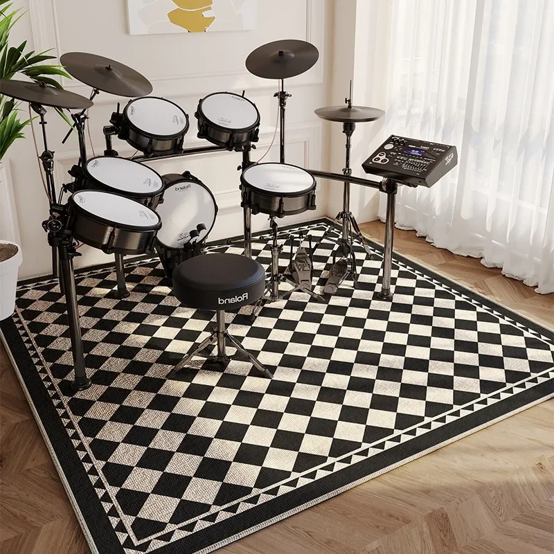 Drum Set Carpet for Study Bedroom Sound-absorbing Silent Mats Home Non-slip Sound Insulation Mat Piano Shock-absorbing Rug Tapis 4