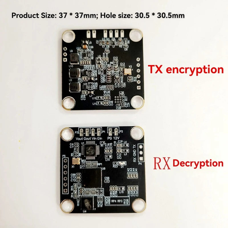 FPV TX RX Encryption Decryption Module UAV Full-Band Scrambling And Descrambling Module 1 To 1 Secure Communication