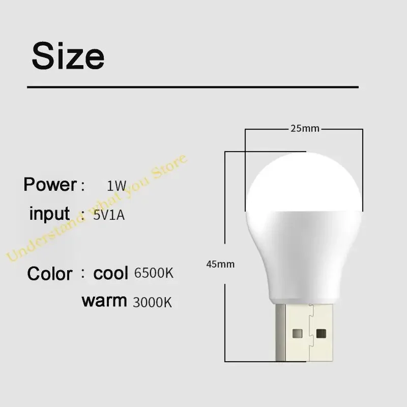J60A 독서 조명 LED 랜턴 휴대용 캠핑 램프 미니 전구 5V USB 야간 조명 플러그 인 파워 북 라이트 테이블 램프 밝은