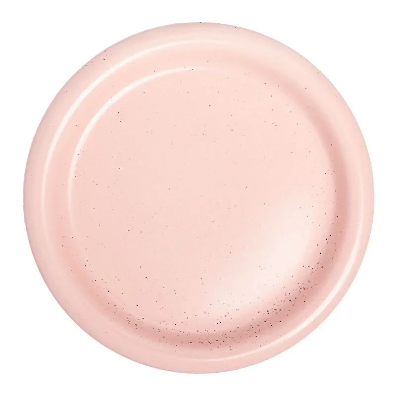Macaron Color Plate Small Fresh Ceramic Round Plate Breakfast Salad Fruit Dinner Western Food