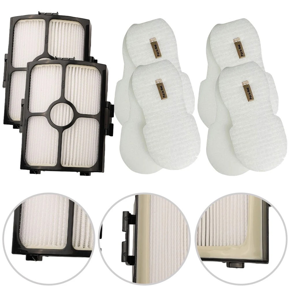 4*מסנני פום + 2*מסנני HEPA עבור שארק HZ4000 HZ4002 HZ4001AMZ HZ3002 HZ3000 Powerdetect מנקה אבק חוטי קל משקל