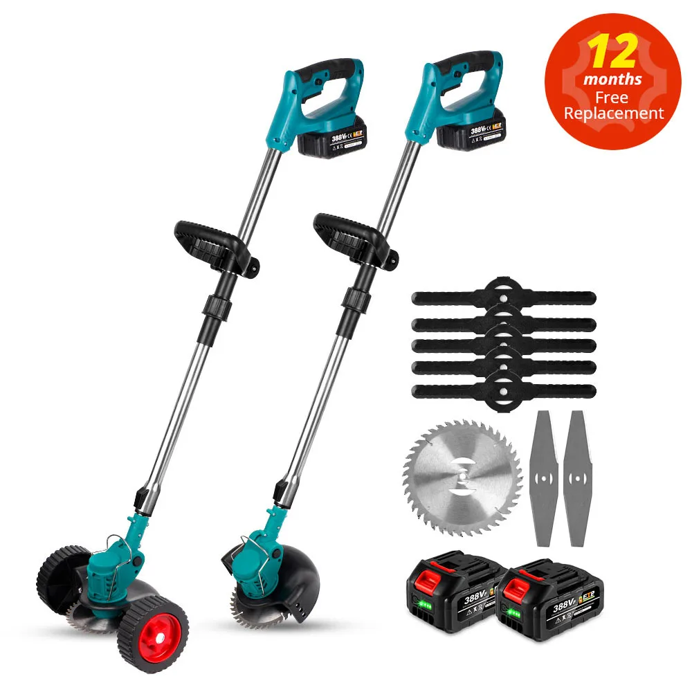 2 in 1 Elektrischer tragbarer Trimmer & Rasenmäher Einstellbar Garten