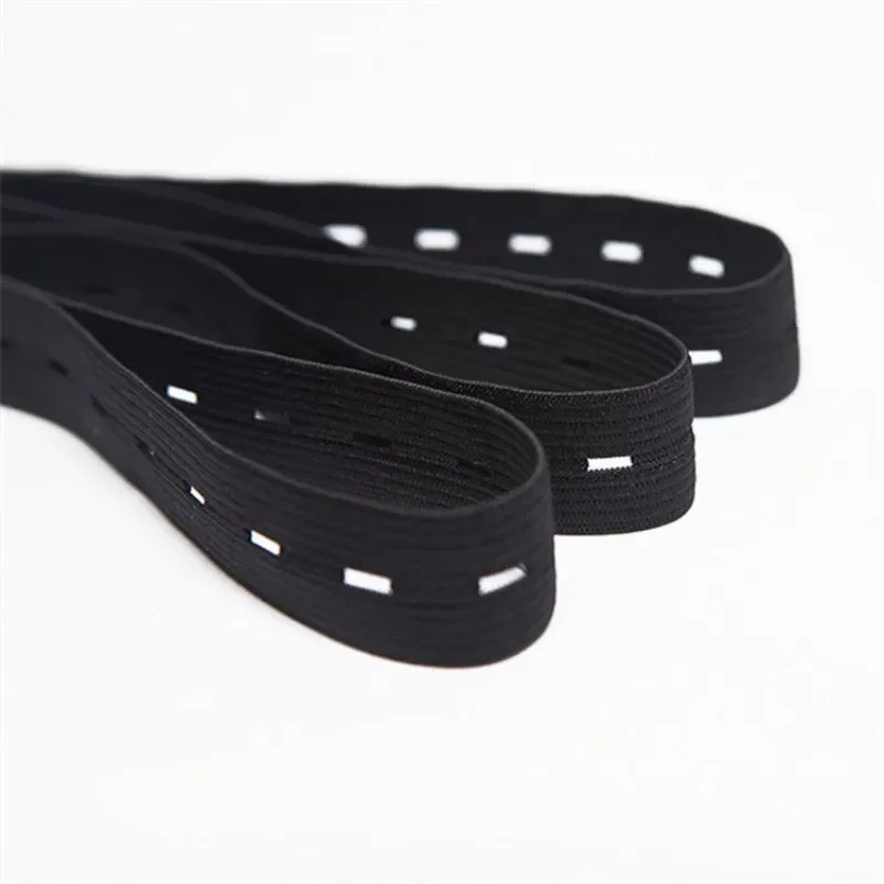 Premium Versatile Elastic Webbing for DIY Crafts and Garment Accessories - White/Black Nylon