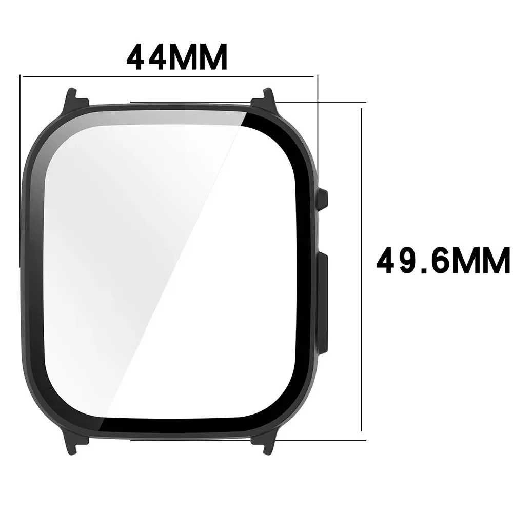 Breathable Silicone Strap with PC Glass Case – 2-in-1 Bracelet and Screen Protector