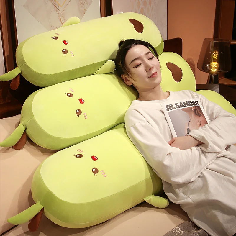 150cm Green Avocado Long Pillow Stuffed Fruit Plushie Heart