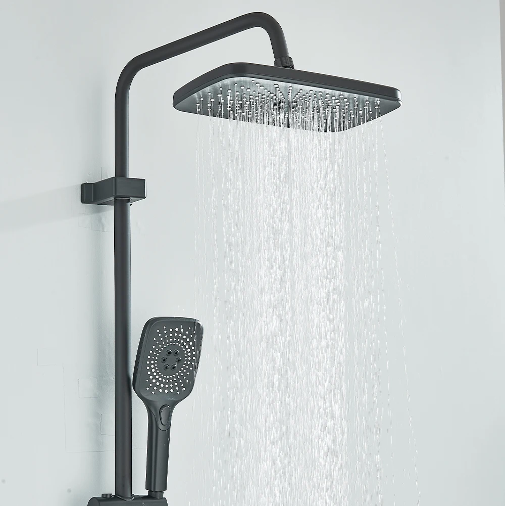 Chrome Piano Bathroom Shower Set Shenducs Hot Cold Bathroom Mixer Faucet Rain Shower Head Hot Cold Piano Bathroom Shower System 3