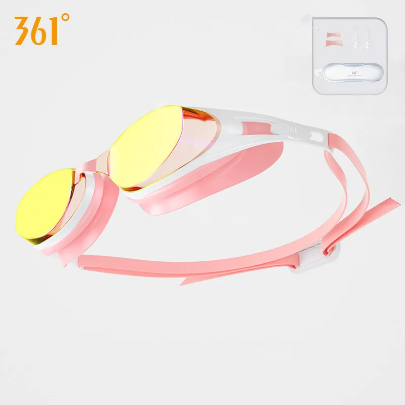 361 Swimming Goggles HD Waterproof Anti Fog Mirror Adjustable Silicone Diving Glasses Professional Beach Equipment