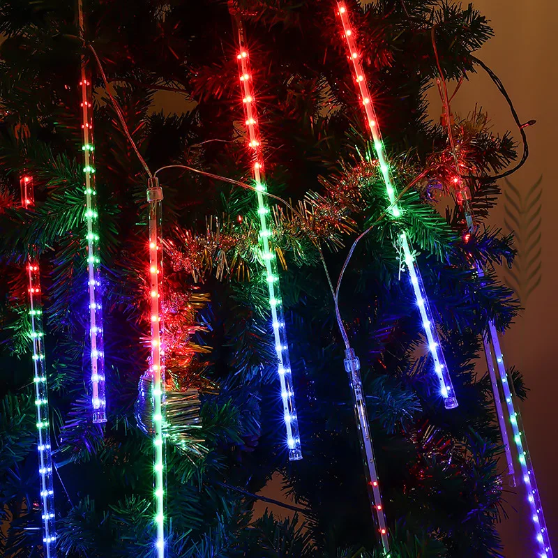 2022 Navidad LED Meteor Shower String Lights Wedding Party Holiday Lighting Fairy for Christmas Tree Outdoor Decor Garden Lights christmas ribbon fairy light string garland lights christmas tree ornament holiday lighting navidad decor wedding decor light