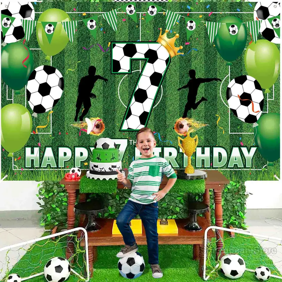 Jonny Javelin Geburtstagskarte Für Enkel Zum 7. Geburtstag – Fußball-Design Mit Glitzer & Prägung