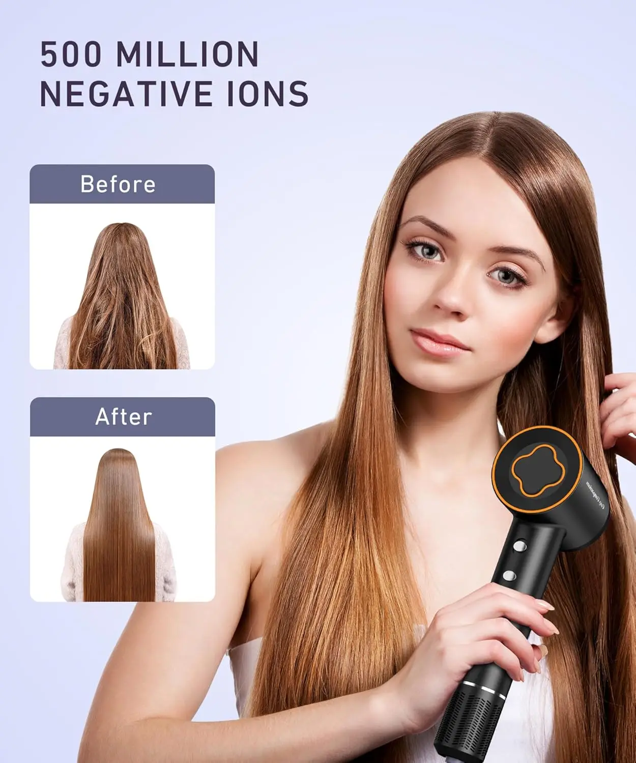 Dryer-150000 RPM High-Speed Brushless Motor Negative Ionic Blow Dryer for Fast Drying, Low Noise Thermo-Control Hair-Drye