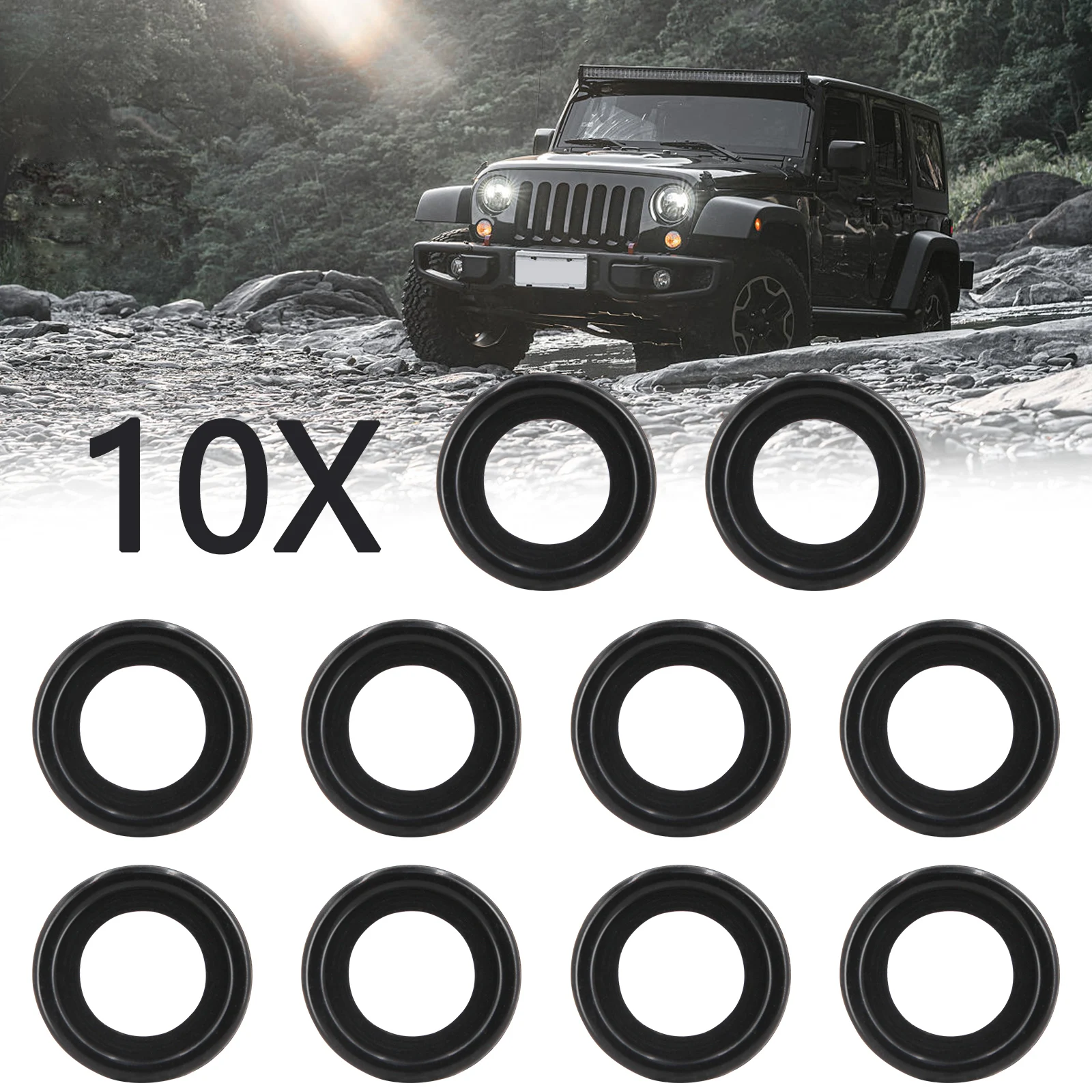 Oil Drain Plug Gasket Oil Drain Plug Seal Washer 10x Auto Engine Oil Drain Plug Gaskets For Ford Mazda Volvo Jaguar Landrover Oil Pan Screw Washer Rubber Washer Gasket