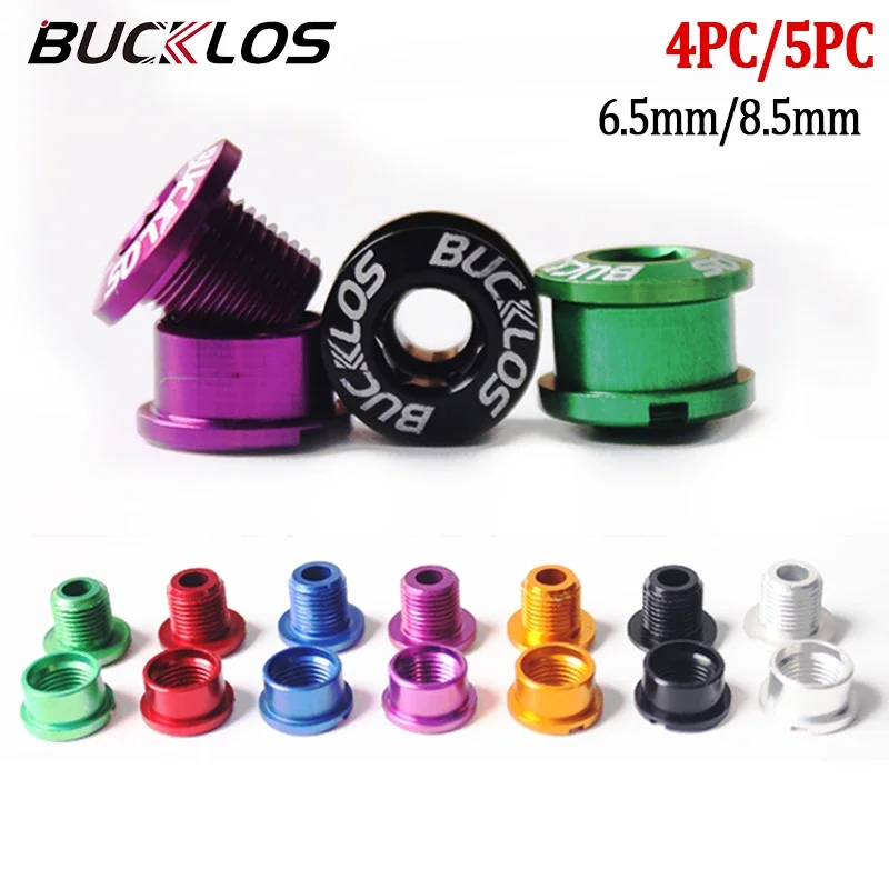 BUCKLOS 6,5 mm 8,5 mm Kettenblattschrauben, integrierte Kurbelgarnitur, MTB-Kettenblattschrauben, Kurbelarm-Befestigungsschraube aus Aluminiumlegierung, Kurbelbolzen