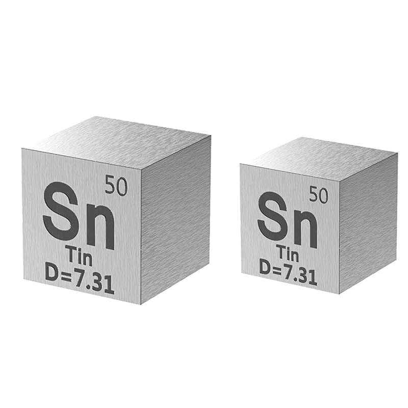 

Tin Elements Sn Density Cube - Elements Collection Periodic Table - Lab Experiment Material DIY Display