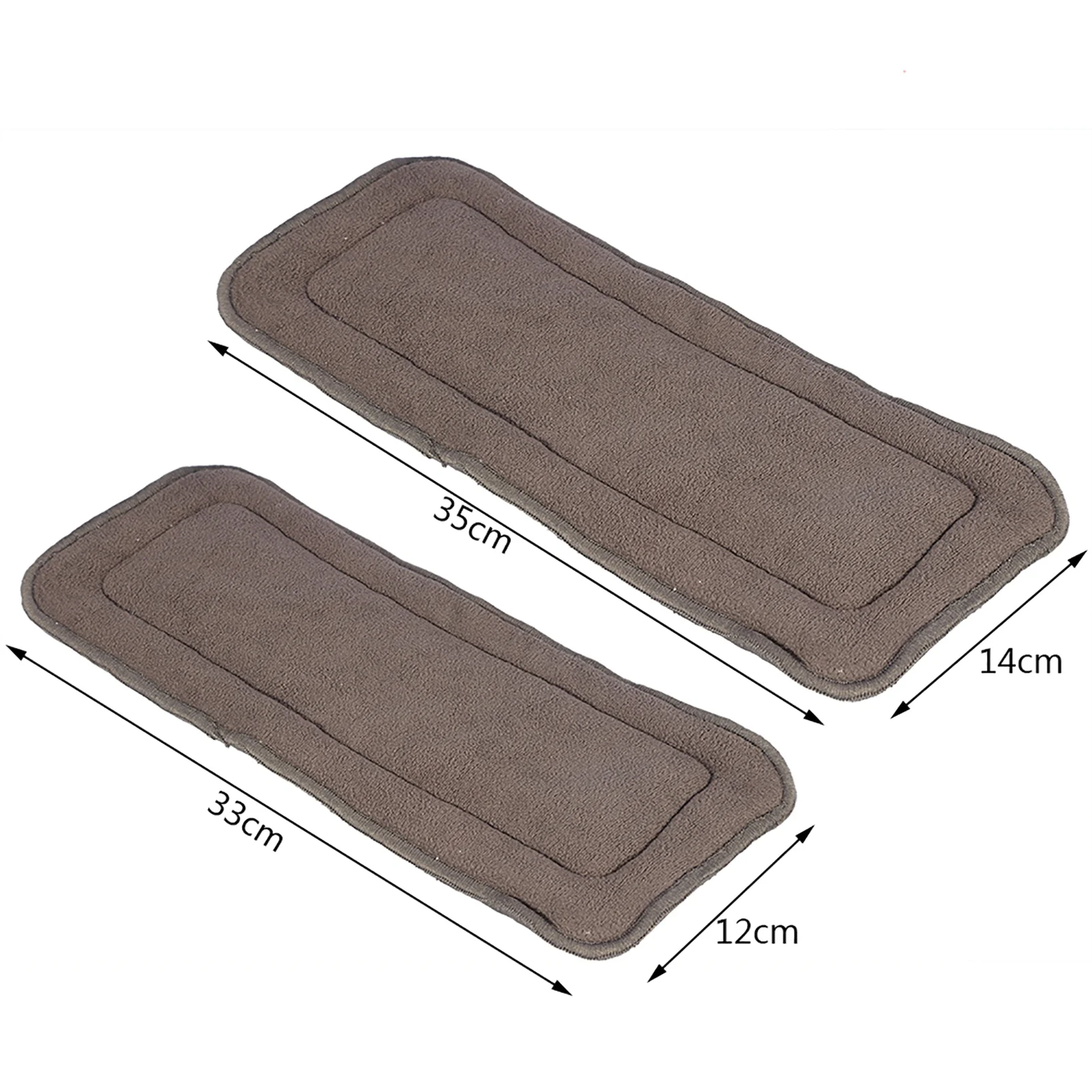 2Sizes Washable 5 Layers Bamboo Charcoal Cloth Nappy Liner Super Absorbent Adult Diaper Insert Diaper Pad Washable Insert
