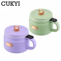 Portable Intelligent Rice cooker Electric skillet Noodles boiling cup hotpot soup stewer Ceramic liner for Dormitory Travel EUUS 1