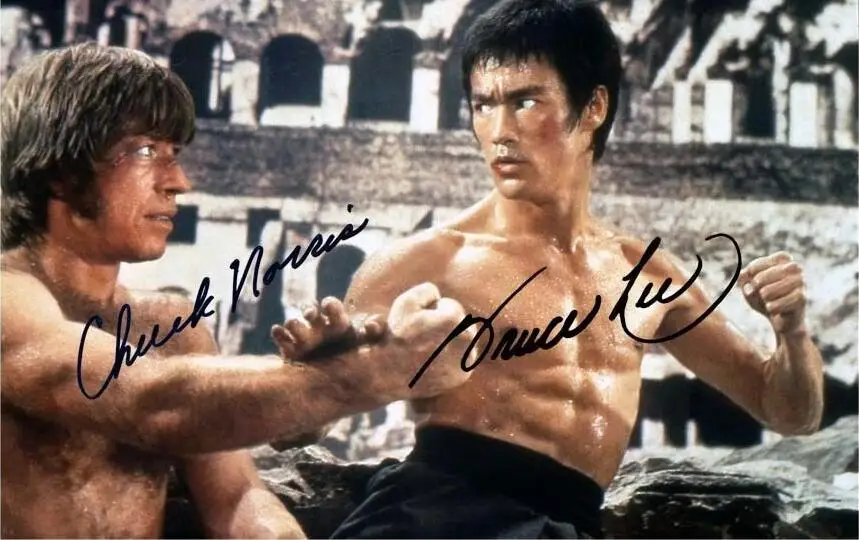 

BRUCE LEE SIGNED PHOTO Art Film Print Silk Poster Home Wall Decor 24x36inch