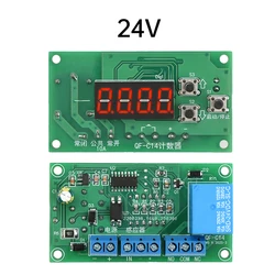 Advanced 4 - Digit Digital Display Counter Module with Relay Output and Dual Voltage Display (24V)