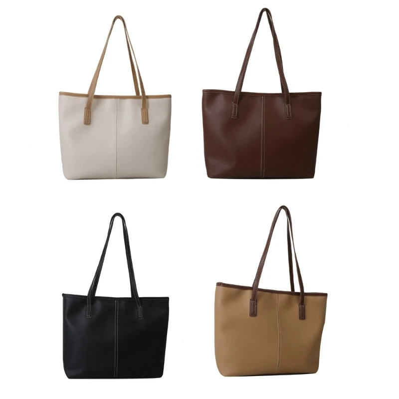 

2023 PU Tote Shopper Bag Fashion Handbag Large Capacity Shopping Bag Versatile Shoulder Bag Book Bag for Women Girl