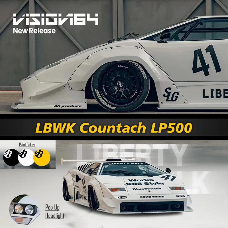 PreSale-Vision64-1-64-LBWK-Countach-LP500-Diecast-Diorama-Car-Model ...