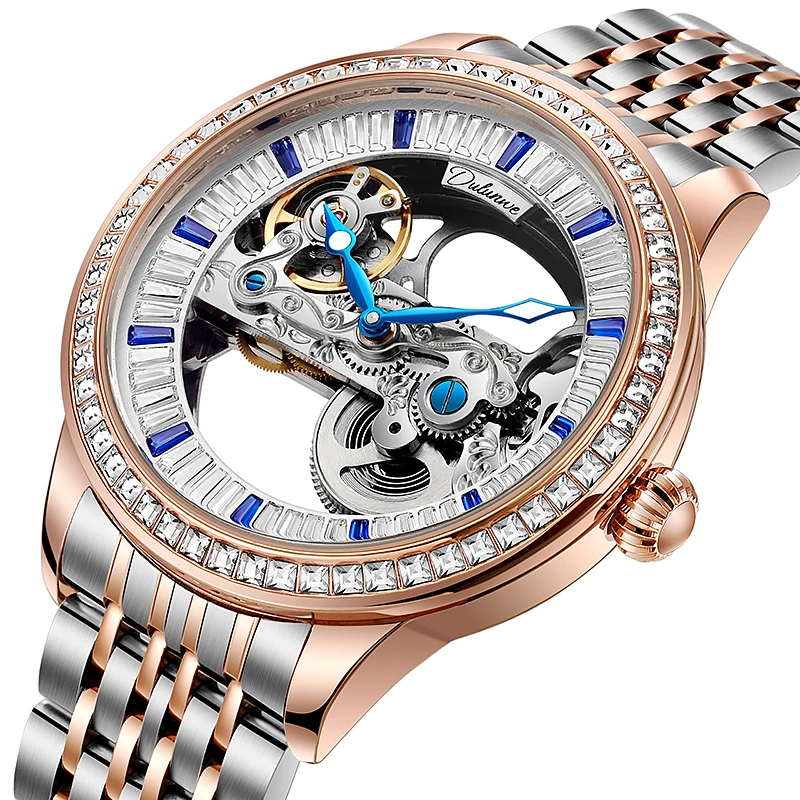 Top Zirkon Zifferblatt Skeleton Mechanische Herren es Wasserdicht Luxus Sport Automatische Männliche Handgelenk_voghion.com