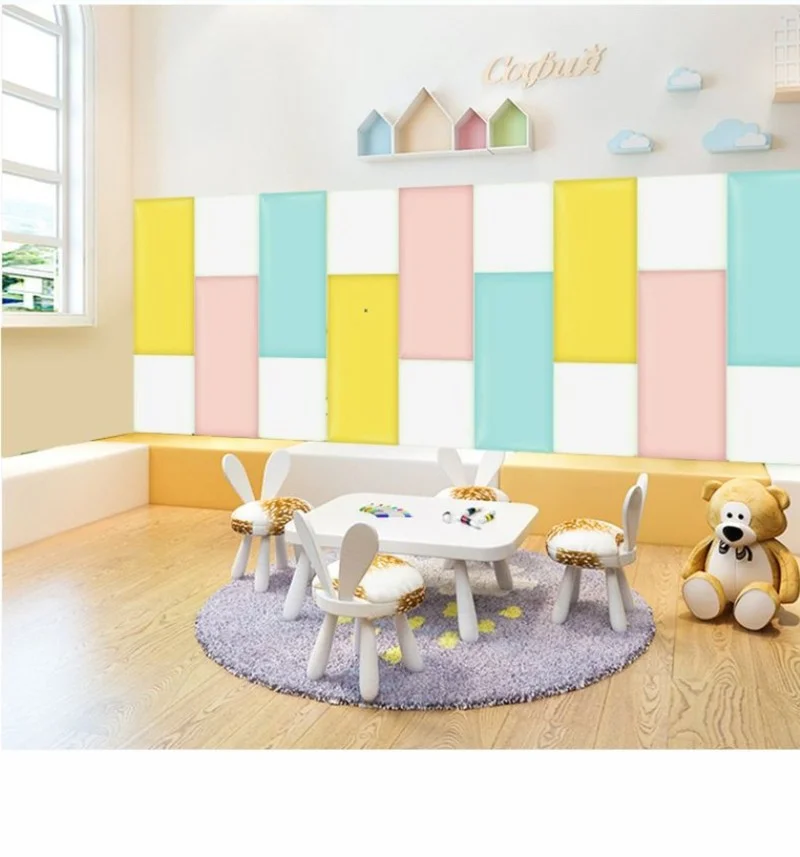 Bed Headboard Sticker Bed Headboards 3D Wall Sticker Self-adhesive Head Board Wall Panels Cabecero Cama 135 Bed Head Tete De Lit Cabezal De Cama