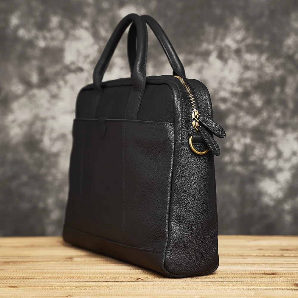 ZRCX Genuine Leather Business Men's Briefcase  Original Casual Handbag Men'S Shoulder Bag High Quality For 14 Inch Laptop Bag 2