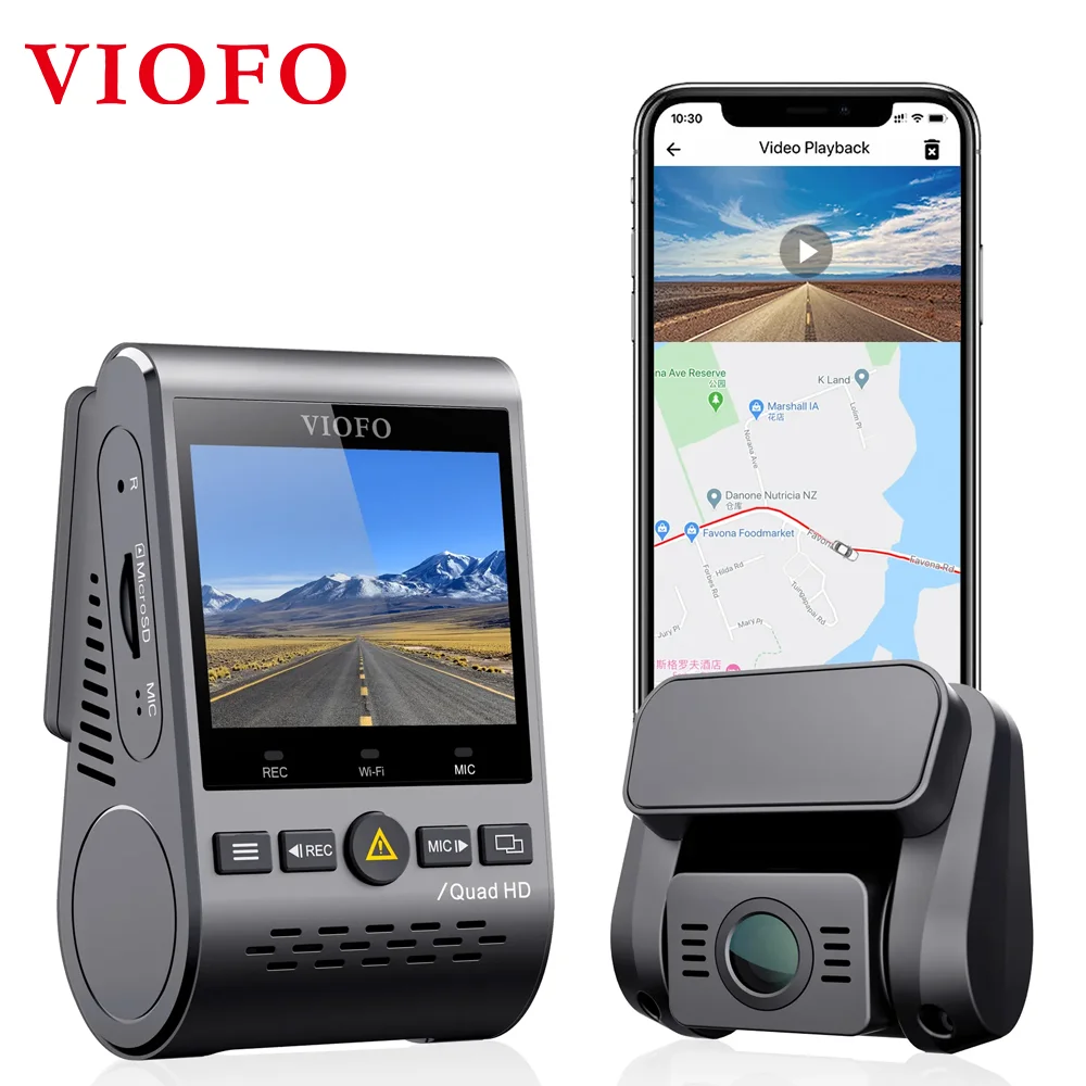 Viofo A129 Plus Duo Car Dvr Dash Cam With Rear View Camera Car Video Recorder Quad Hd Night Vision Sony Sensor Dashcam With Gps - Dvr/dash Camera -