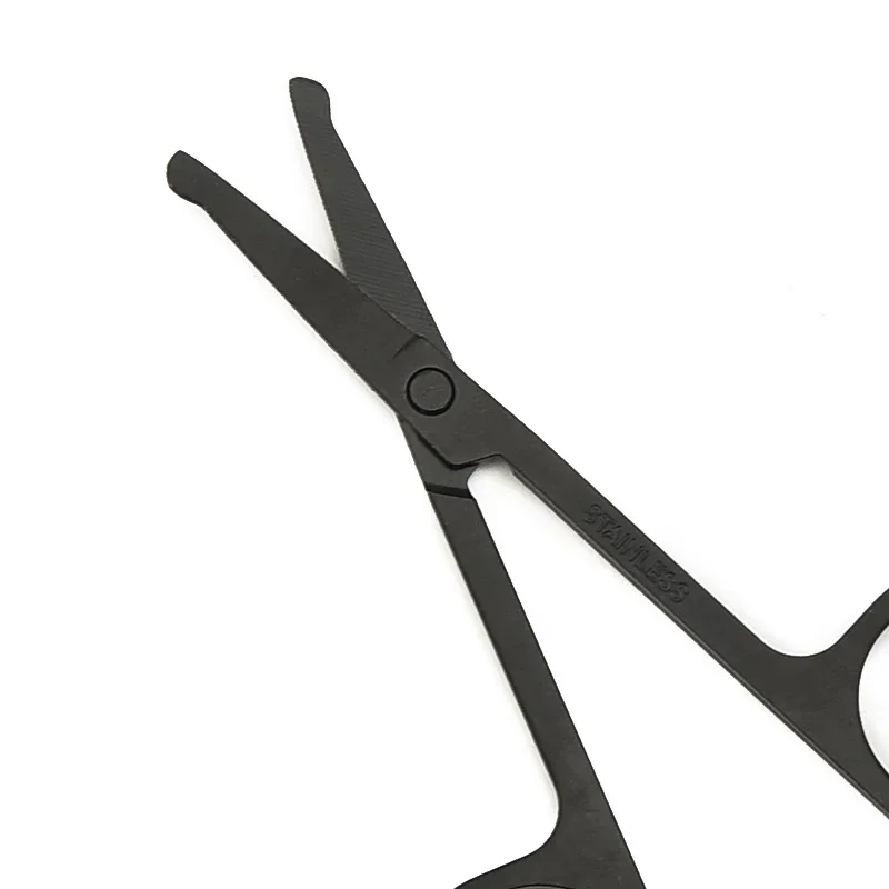 100% New 1pcStainless Steel Mini Portable Curved Mustache Nose Ear Hair Remover Scissor Trimmer Small Scissors 5