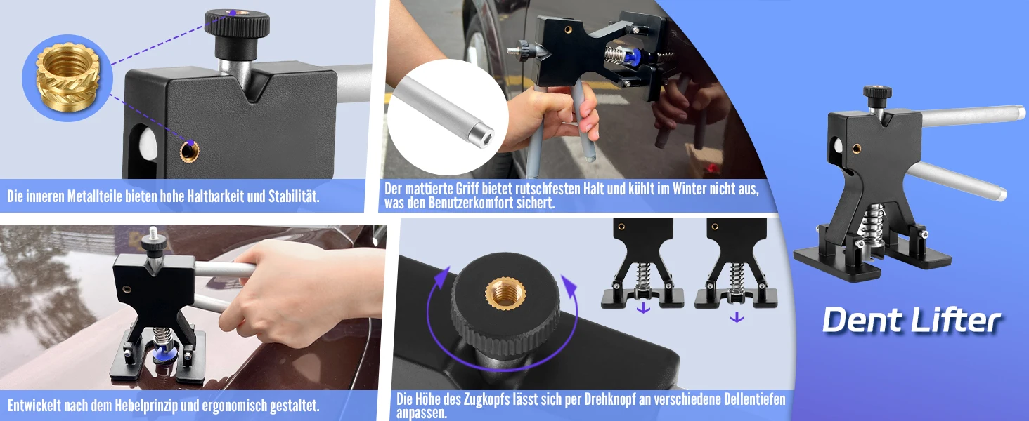 PDR Beulenentfernung Werkzeug Beulenreparatur Set Beulenzieher Lackfrei Auto Autowerkzeuge Für Karosserie Hagelschaden Beulenentfernung Set Saugnapf – Detail 6
