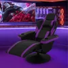 Massage Gaming Recliner Chair，PU Leather Seat Swivel Adjustable Reclining Game Chair with Headrest, Lumbar Support, Footrest 2