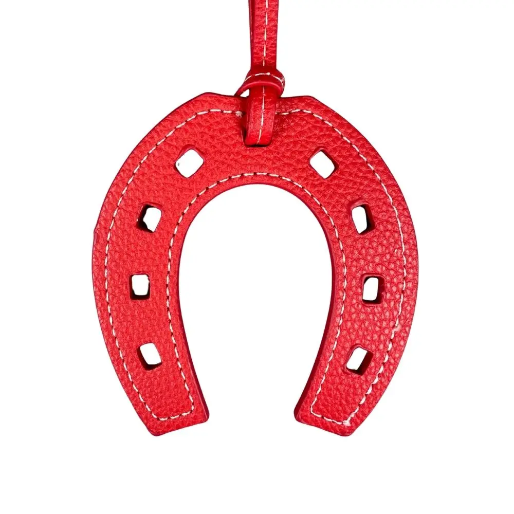 Artisanal Leather Horse Head & Horseshoe Charms Set - Premium Quality & Customizable Colors - Perfect Bag Accent