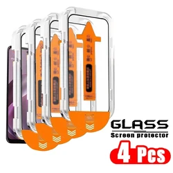 Enhanced Product Title: Premium Tempered Glass Screen Protector - 9H Hardness & Full Coverage, Dust - Free Installation for Motorola Moto G17 (4 Front Glass)