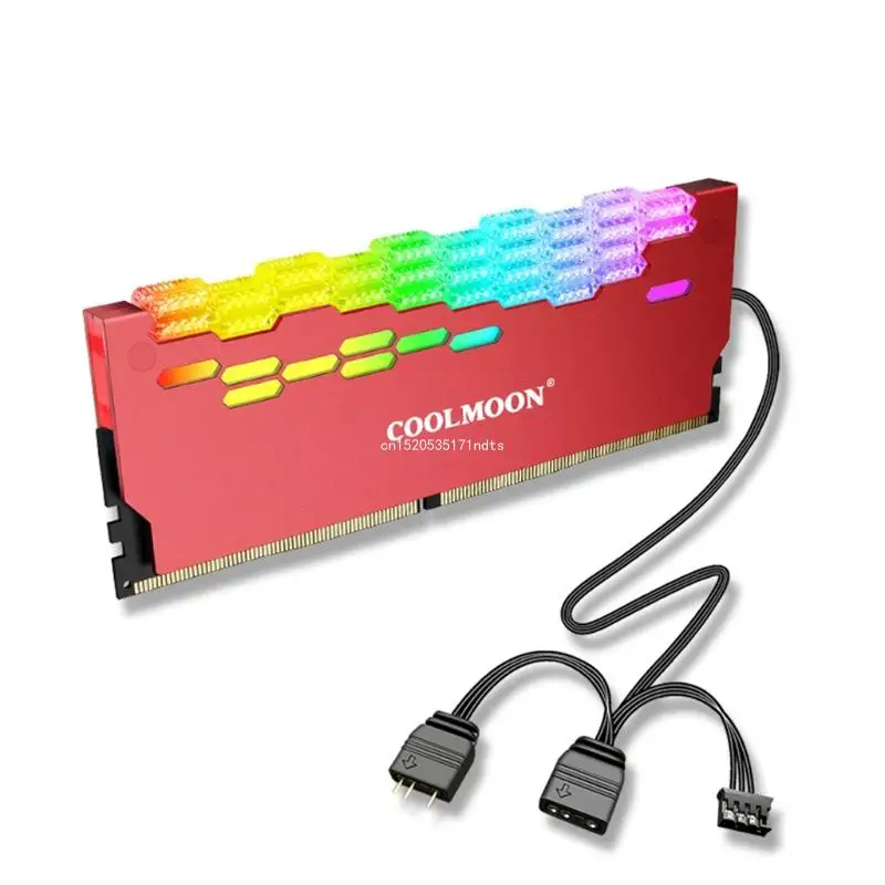 

RGB Heatsink Memory Cooling Heat Spreader Cooler For Gaming Overclocking Dropship