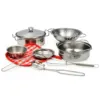 Mini Stainless-Steel Kitchen Toys .A Tiny Size Play House Cooking Utensil Set for Kids . Educational Kitchen Experience. Christm 2