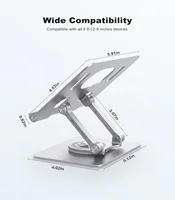 ST02 Tablet Stand Adjustable with 360 Swivel Base Aluminum Tablet Stand Holder Universal Tablet Holder for iPad Samsung - Image 5