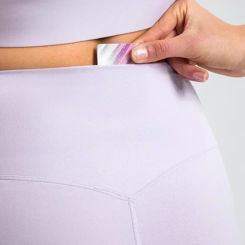 Lemon High Waist Workout Shorts With Hidden Pocket Super Stretchy Athletic Gym Wear For Women Soft Fitness Yoga Biker Shorts