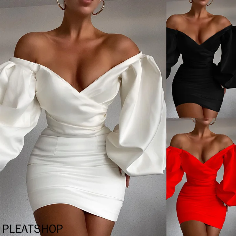 

Европейский и американский стиль, женское осенне-зимнее облегающее сексуальное платье с открытыми плечами, платье с ягодицами, одежда для женщин, Vestido