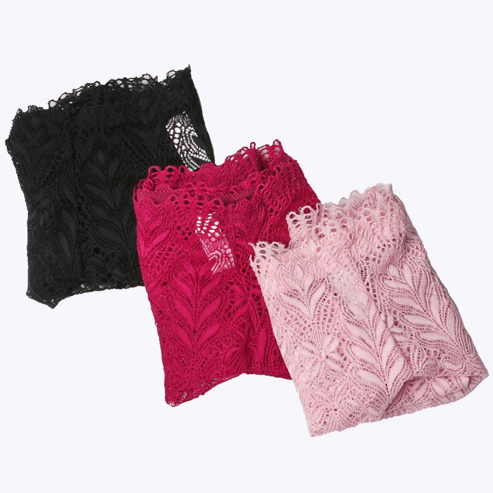Sexy Women's Underwear Lace Boxers Mid Waist Butt Lift Leaf Shaped Breathable Butt Covering Large Size Pants Lingerie For Ladies women shorts underwear