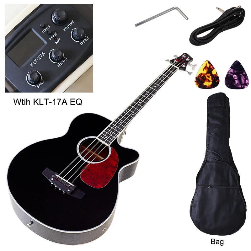 Electronic Guitare Basse 4 cordes acoustique Electrique 4 Cordes