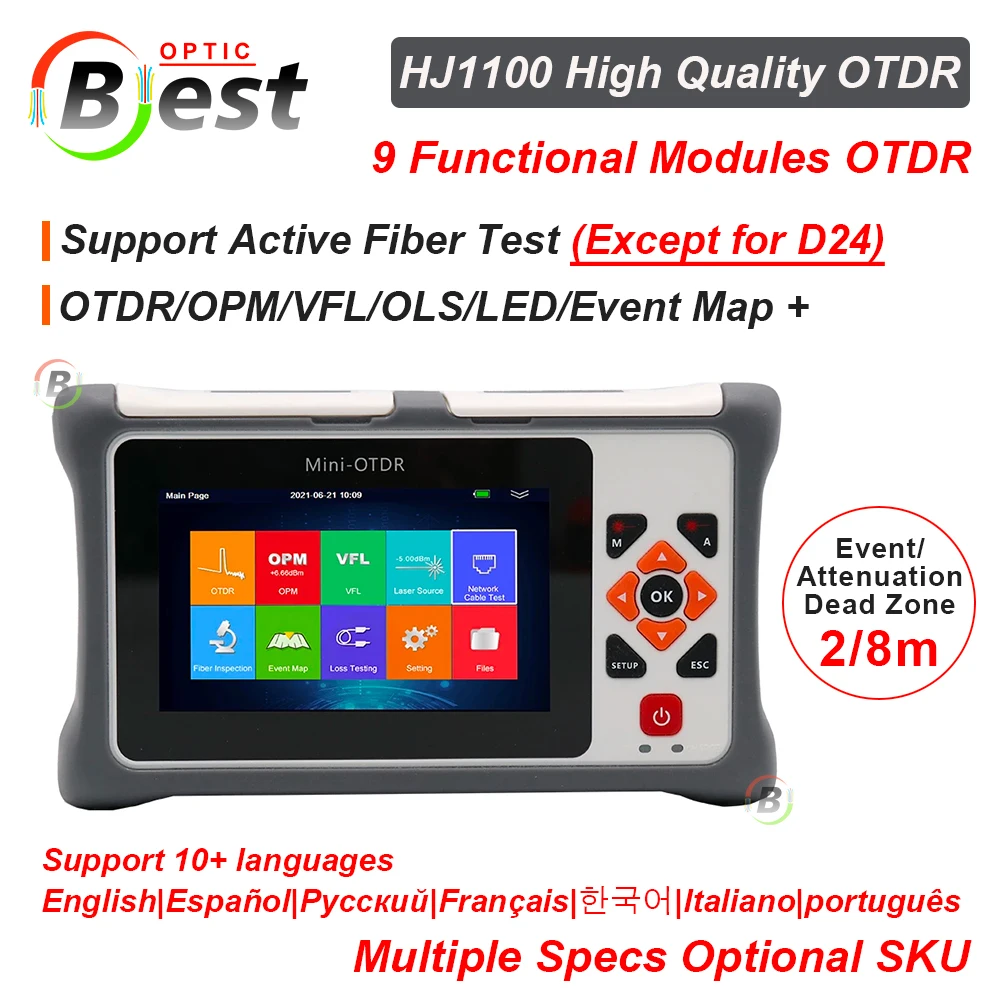 Free Shipping Mini OTDR Active Live Fiber Optic Reflectometer Touch Screen 26/24dB VFL OLS OPM Event Map Ethernet Cable Tester 5m high quality ultra soft 24awg cat6 gigabit oxygen free copper round cable engineering ethernet cables for led screen tv 3d