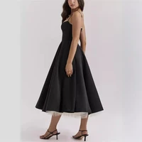 Double Layer European And American Women's New Best-Selling New Type SlingVCollar Sleeveless Dress Pettiskirt Long Skirt - Image 2