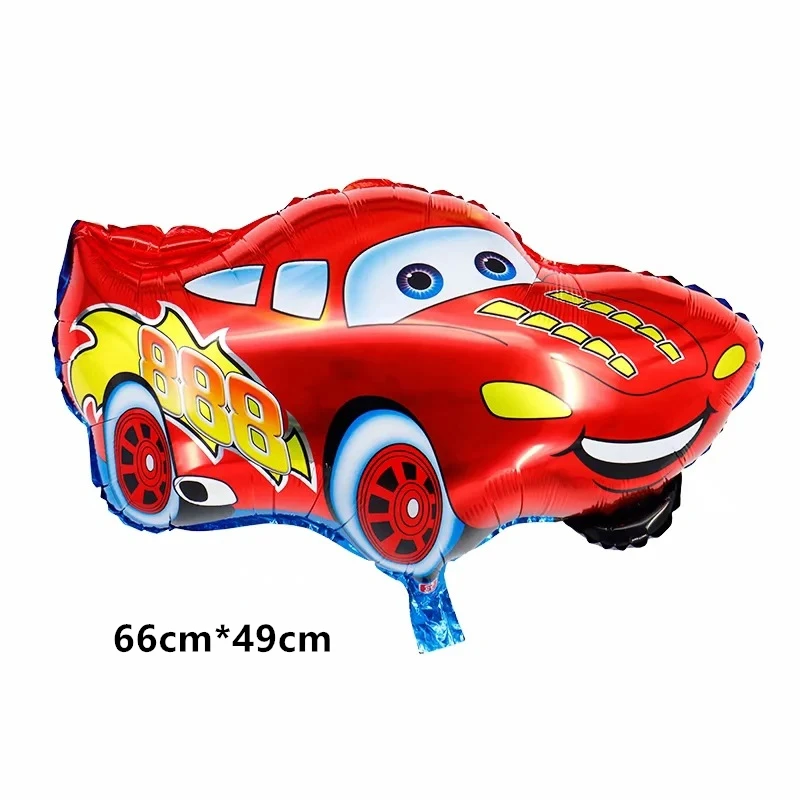 thumbnail image 1 of Globos de Disney Cars, decoración para fiesta de Rayo Mcqueen, pancarta de feliz cumpleaños, vajilla de Pixar, telón de fondo, adorno para tarta de coche de carreras, 1 of 5