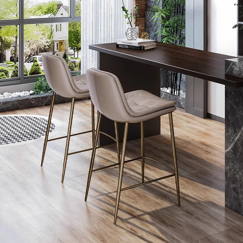 

High Kitchen Dining Chair Ergonomic Hotel Luxury Designer Comfortable Office Chair Armless Muebles Para Casa Kitchen Furniture