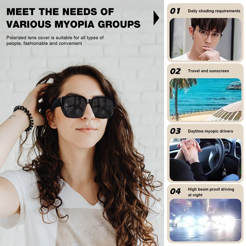 2023 New Fashion Polarized Sunglasses Cover Over Myopia
